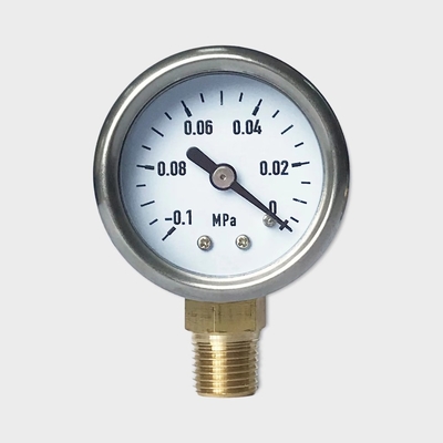 Brass Connection Vacuum Pressure Gauge 40mm Stainless Steel Case