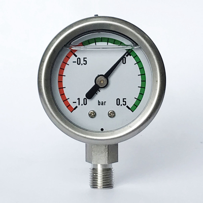 Radial All Stainless Steel Pressure Gauge 40mm 0.5 Bar Vacuum Manometer