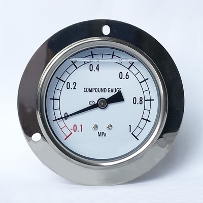 75mm 1 MPa Gas Pressure Manometer with Flange Glycerin Liquid Filled Pressure Gauge