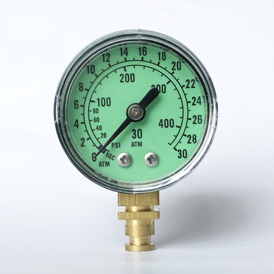 30 ATM Radial Pressure Gauge EN 837-1 Brass Connection Medical Manometer