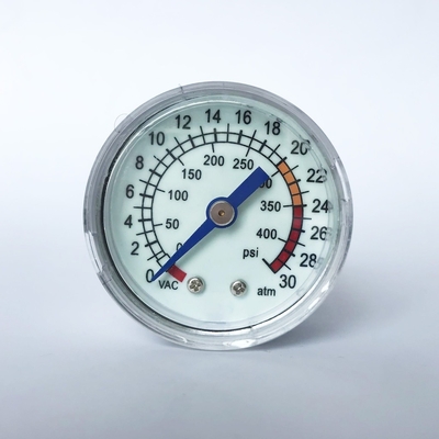 Axial Direction Mount Hygienic Pressure Gauge 30 ATM Luminous Inflation Syringe Manometer