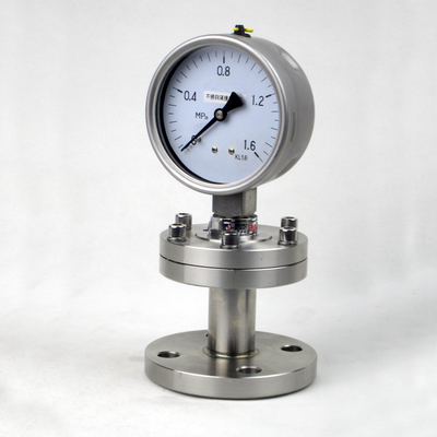 80mm Diaphragm Seal Pressure Gauge 1.6 MPa SS304 Tempered Glass Pressure Gauge