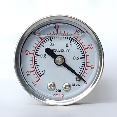 1 Bar Vacuum Pressure Gauge 40mm 76 CmHg Glycerin Manometer
