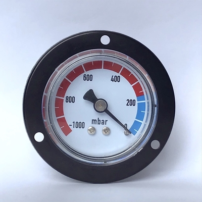 1000 Mbar 50mm Pressure Gauge  Flange Mounting Manometer Brass Bourton Tube