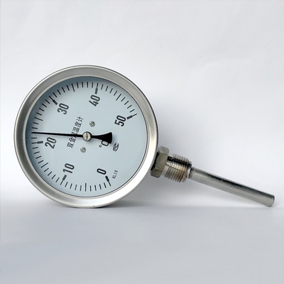 Bayonet Ring Stainless Steel Thermometer Oil Gas 100mm Bimetal Dial Thermometer