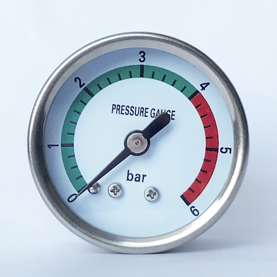 1.5 Inches Dial 6 bar Manometer 316 SS Tube/Socket All Stainless Steel Pressure Gauge