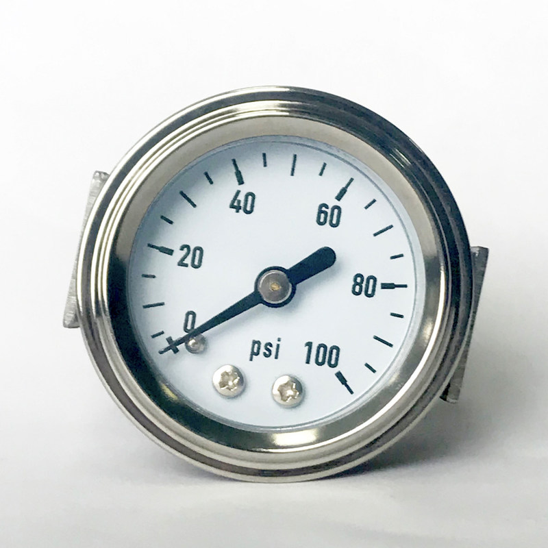 40mm 100 Psi Pressure Gauge Axial Mount Manometer Acc 2.5 U Clamp