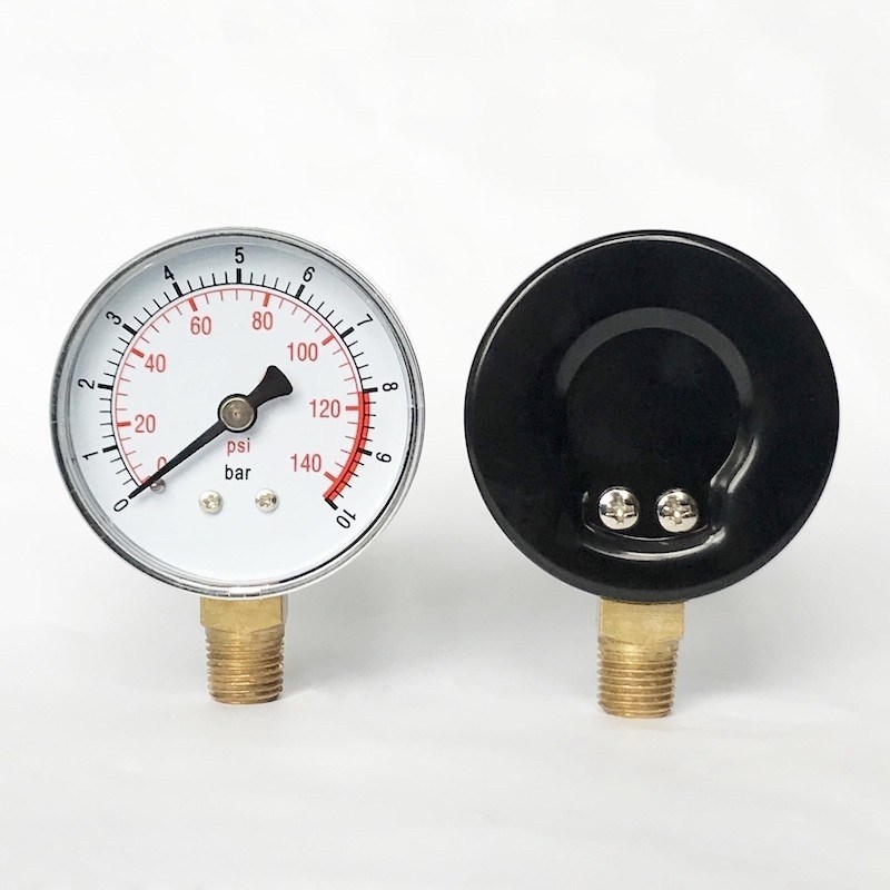63mm Dual Scale Utility Pressure Gauge 230 Psi Bottom Connection