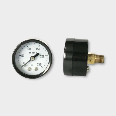 40mm Utility Pressure Gauge 250 Bar Steel Case Hydronic Manometer