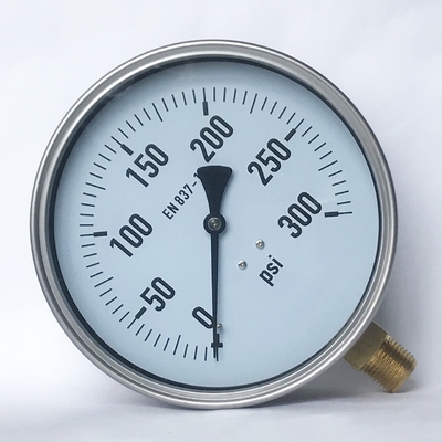 150mm Pneumatic Pressure Gauge 300 Psi Bayonet Ring Bottom Mount Pressure Gauge