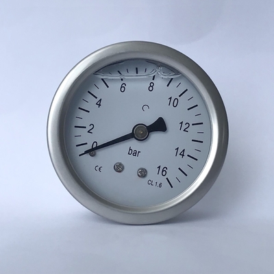 63mm 16 bar Chemical Gas Pressure Manometer Internal Thread Glycerin Liquid Filled Pressure Gauge