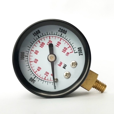 Black Steel Case En 837 1 Pressure Gauge 170 Bar 2500 Psi 40mm Pressure Gauge