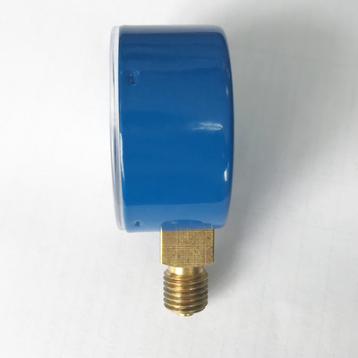 50mm Blue Painted Steel Case 25 MPa Oxygen Manometer Brass Wetted Parts Utility Pressure Gauge