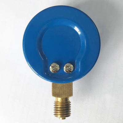 50mm Blue Painted Steel Case 25 MPa Oxygen Manometer Brass Wetted Parts Utility Pressure Gauge