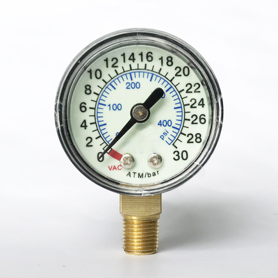 Plastic Case Medical Pressure Gauge 30 ATM Luminous Dial Plate Radial Pressure Gauge