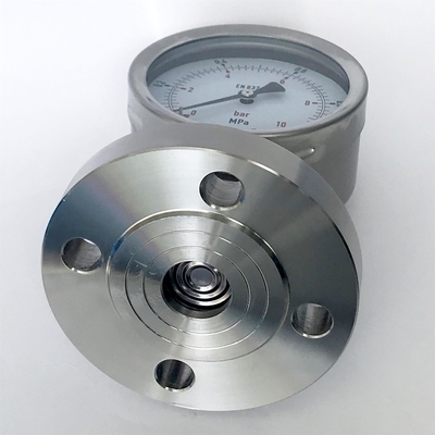 SUS 304 Flange Mount Pressure Gauge 1 MPa 100mm Diaphragm Seal Type Pressure Gauge