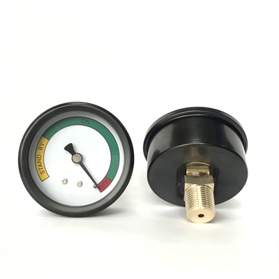 1000 Mbar Center Back Connection Pressure Gauge 63mm Vacuum Acrylic Lens