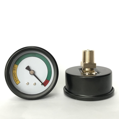 1000 Mbar Center Back Connection Pressure Gauge 63mm Vacuum Acrylic Lens