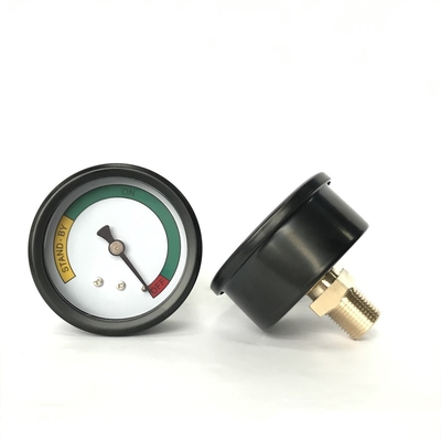 1000 Mbar Center Back Connection Pressure Gauge 63mm Vacuum Acrylic Lens