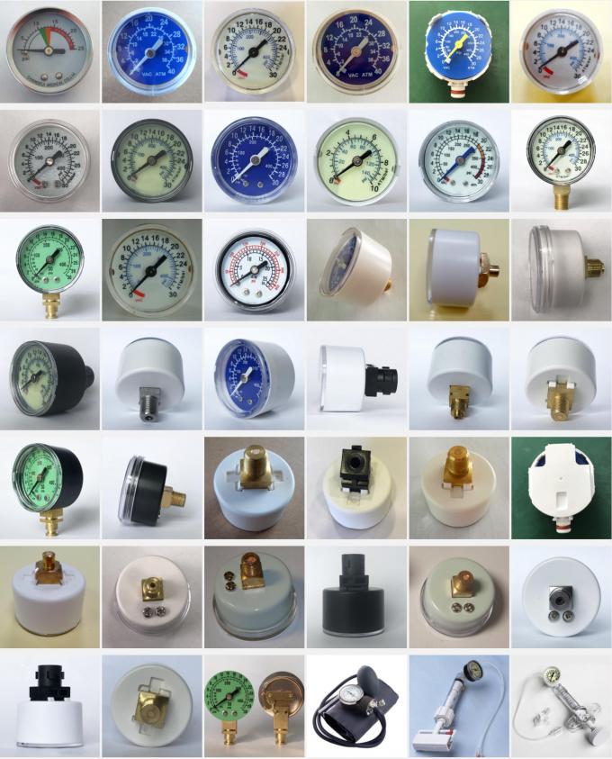 Axial Direction Mount Hygienic Pressure Gauge 30 ATM Luminous Inflation